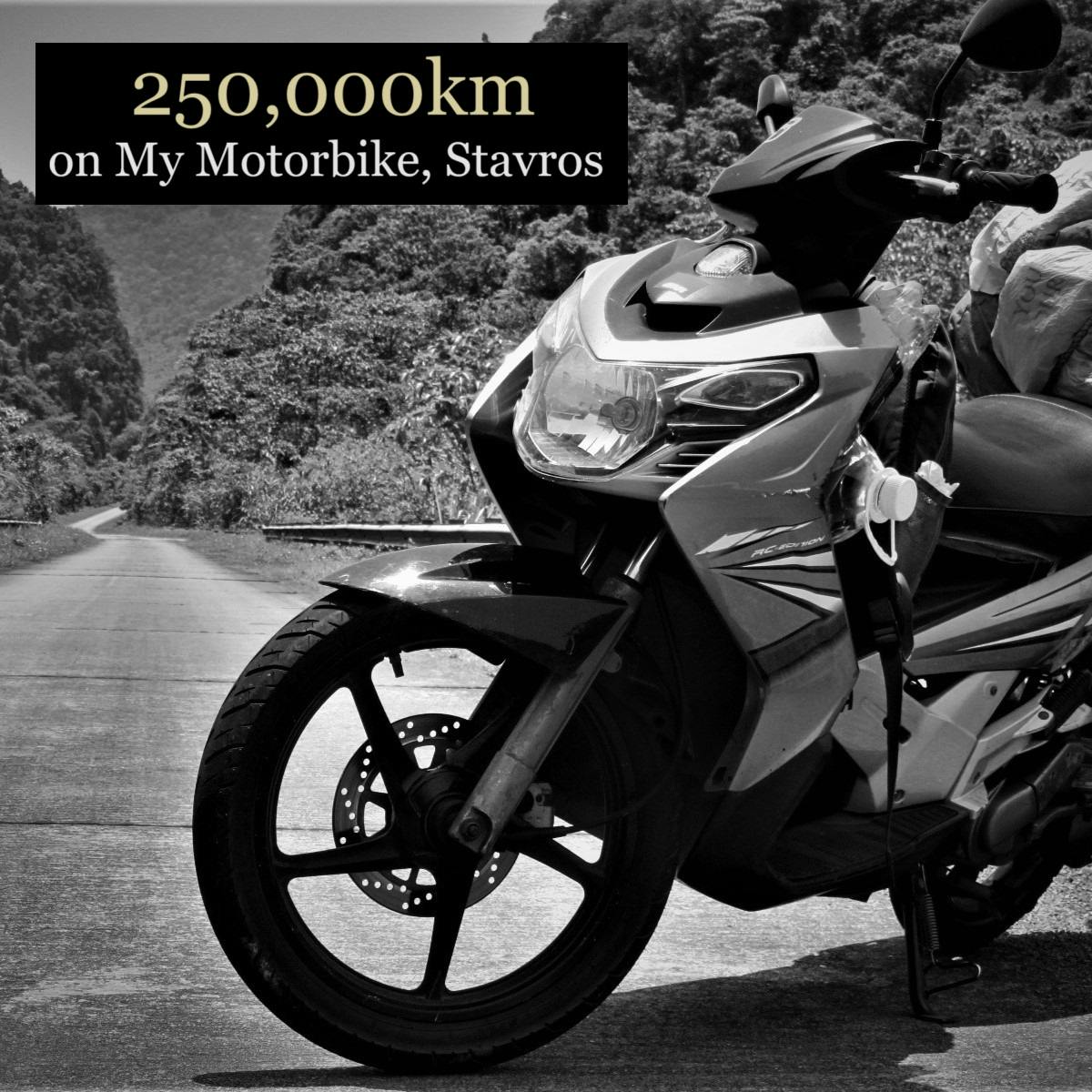 250,000km on my motorbike, Stavros