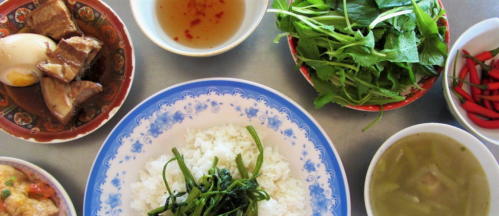 Cơm bình dân - common rice eateries in Vietnam