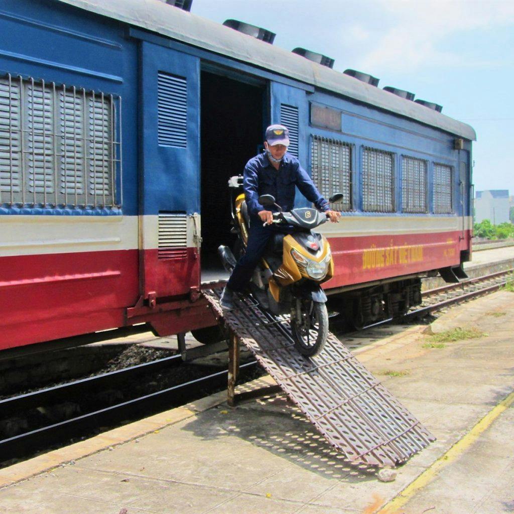 Saigon to Phan Thiet by Train: Passengers & Motorbikes