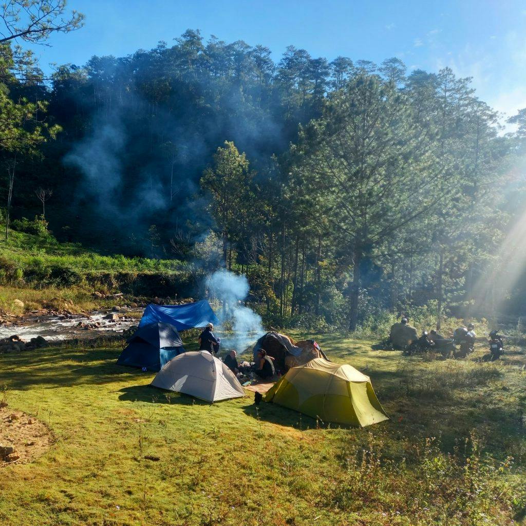 Camping on Trong Veo Stream, Dalat, Lam Dong, Vietnam